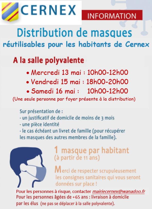 distribution masques covid