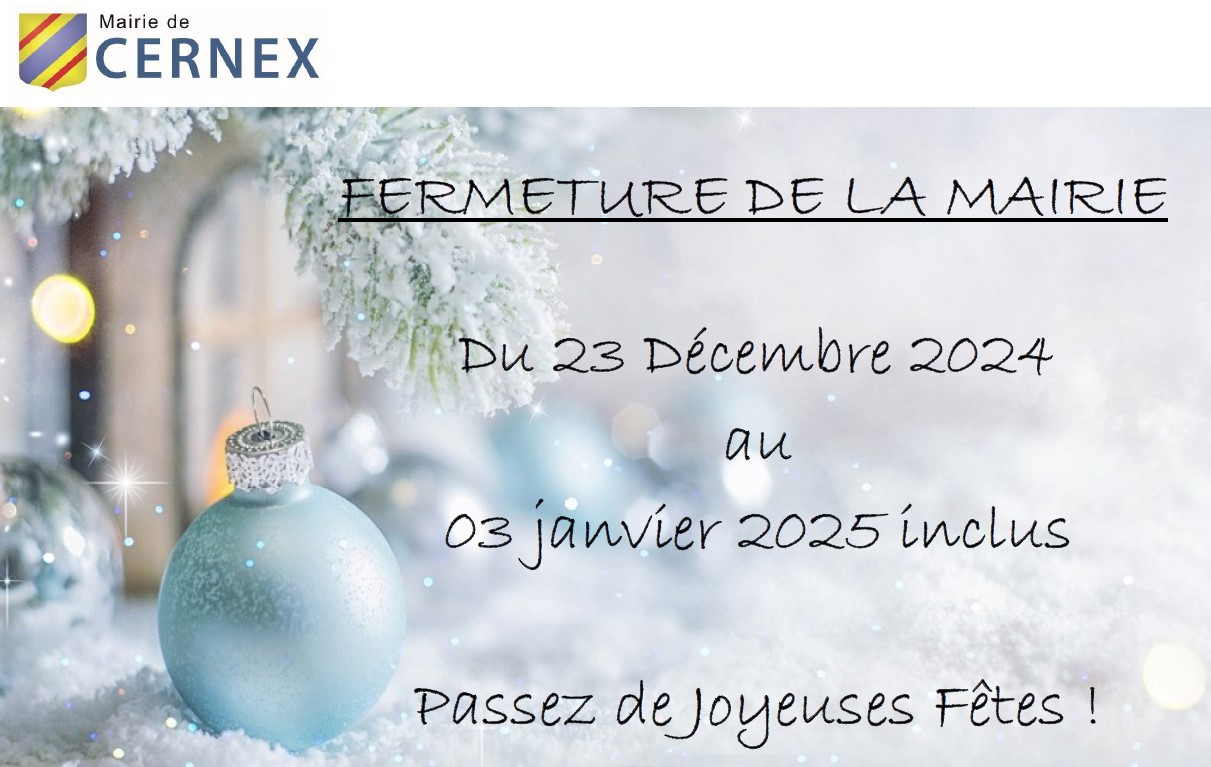 fermeture mairie 24.12