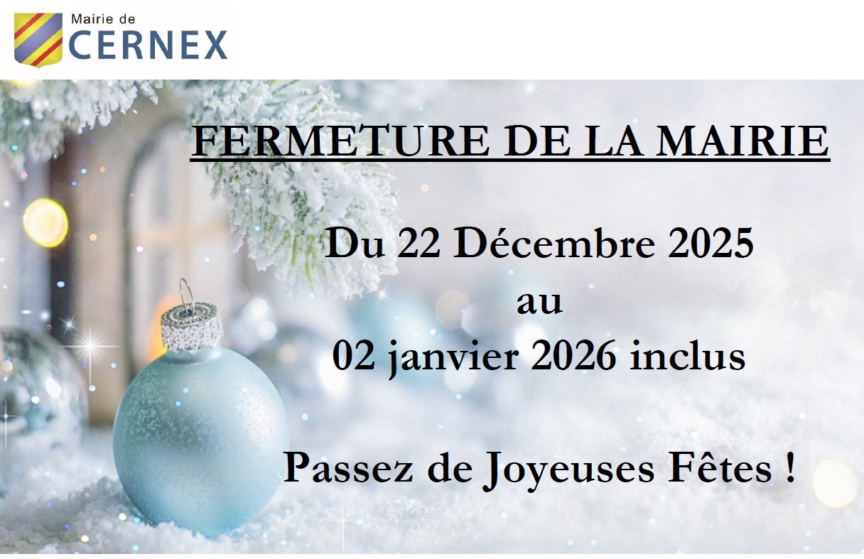 fermeture noel 2025